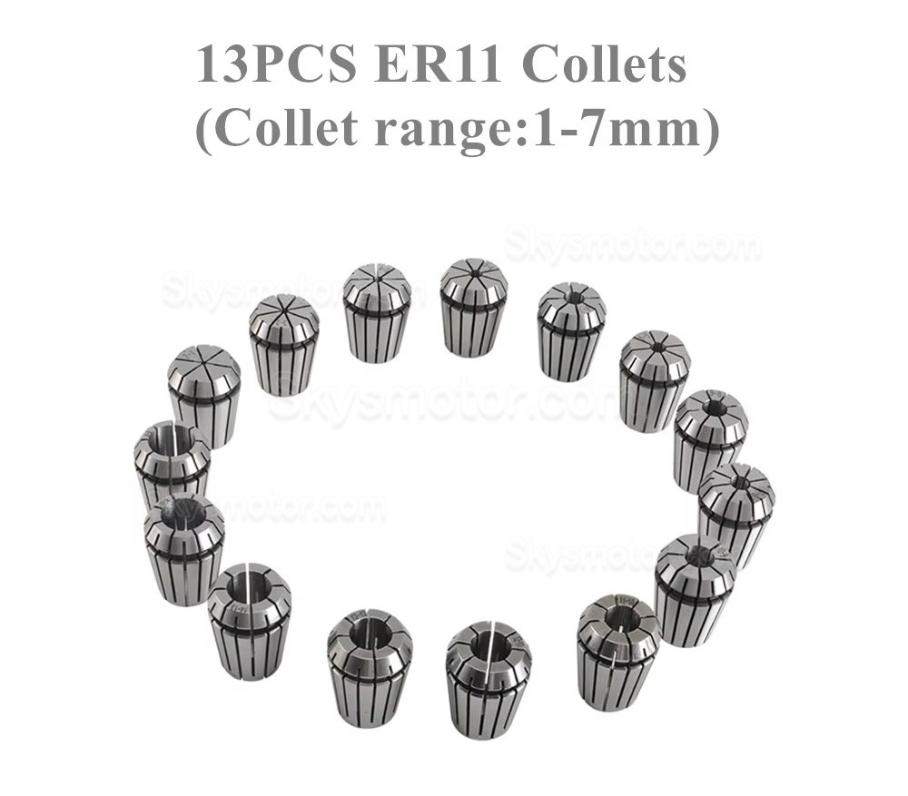 500W 110V/220V 空冷CNCスピンドルモーターキット OSP001716 12000 RPM 電源付き + ER11コレット13個